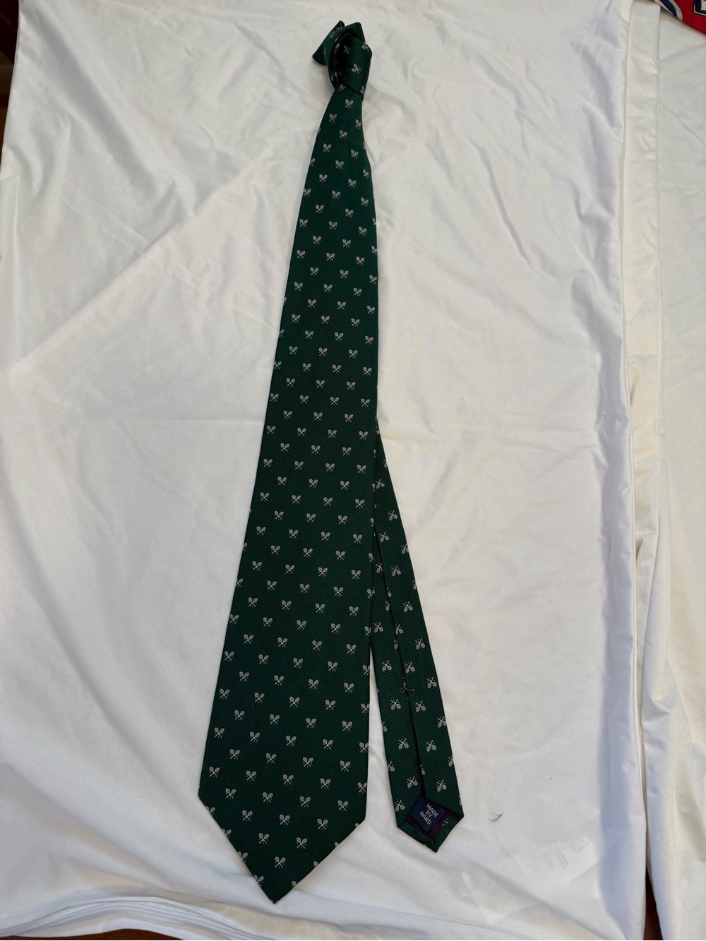 vintage Polo by Ralph Lauren green necktie featuring a repea